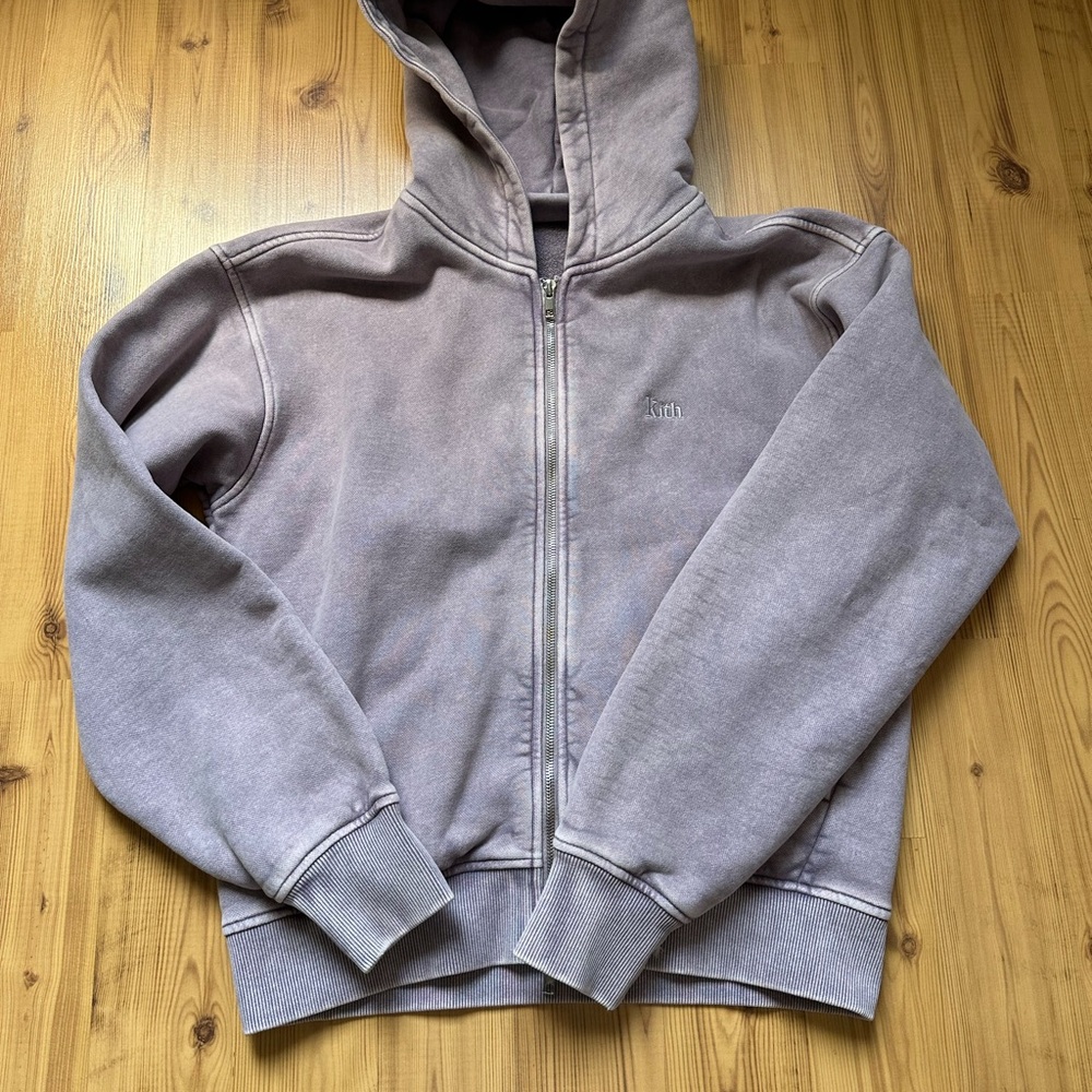 KITH Women Purple Zip Hoodie
